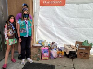 girl-scout-donation Girl Scout troop 10310 in Santa Rosa