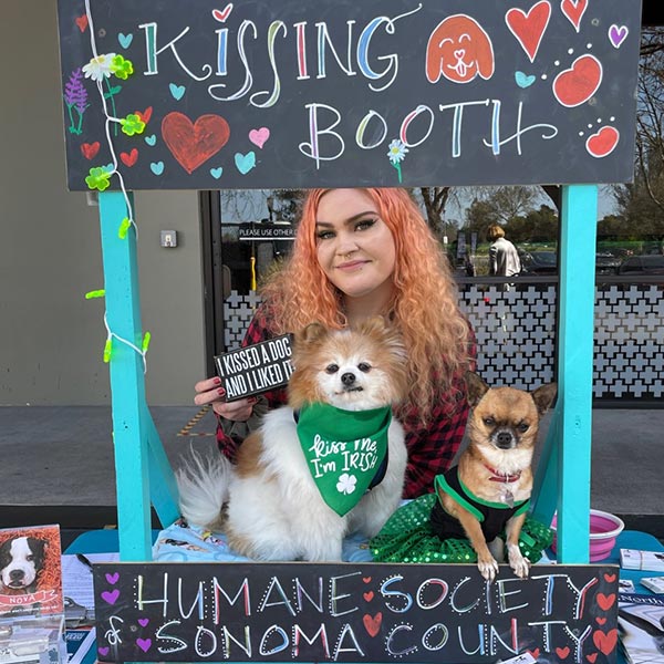 Kissing booth at Mercy Wellness