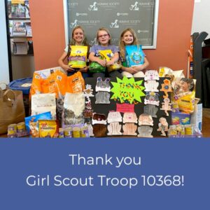 Thank you Girl Scout Trip 10368!