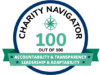 Charity Navigator - 100 out of 100 for Accountability & Transparency and for Leadership & Adaptability