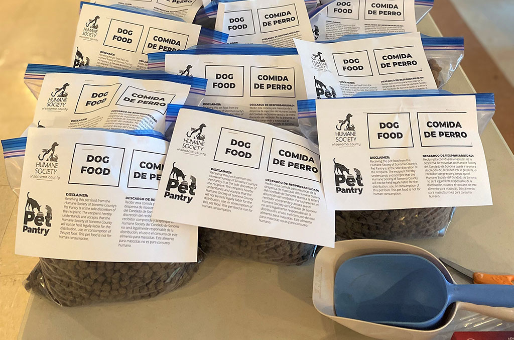 Pet food provided by the Community Action Team