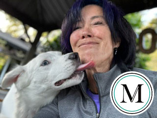 Morpheus Med Spa new family member Macchiato the dog with owner Marisha Chilcott