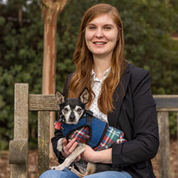 Erica Munsel with her dog