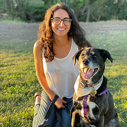 Meagan Cirivello and her dog