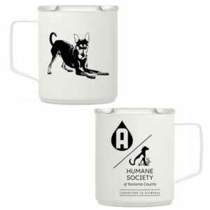 Opie the dog travel mug