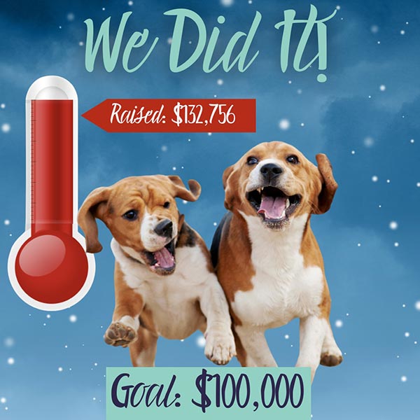 We Did It! Thank you for helping us raise $132,756