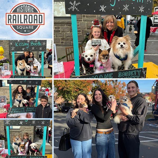 The HSSC Kissing Booth at Historic Railroad Square