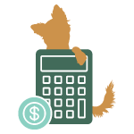 Puppy with calculator